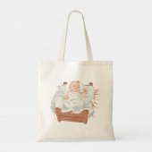 Nativiteit Wieg Baby Canvas tas (Achterkant)