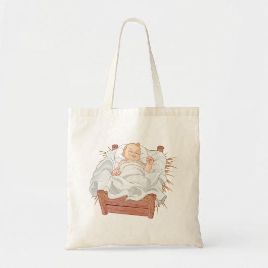 Nativiteit Wieg Baby Canvas tas (Voorkant)