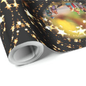 Nativiteit Wieg Maagd Mary Jesus Kerststerren Cadeaupapier (Rol Hoek)