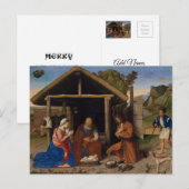 Nativiteit Wieg Versterking van de herders Kerstmi Feestdagenkaart (Voorkant / Achterkant)