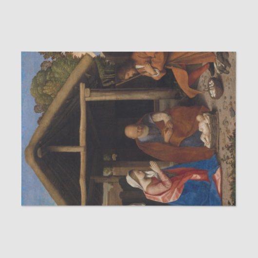 Nativiteit Wieg Versterking van de herders Kerstmi Tissuepapier (Voorkant)