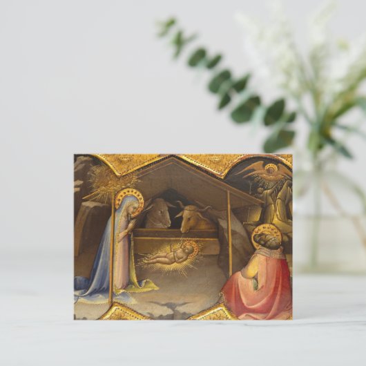 Nativiteit Wieg zonder maagd Mary Baby Jesus Feestdagenkaart (Staand voorkant)