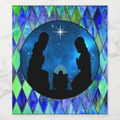 Nativiteit Wijn Etiket (Enkel label)