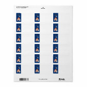 Nativiteit Zure kerst Etiket (Full Sheet)