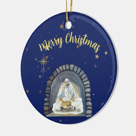 Nativiteit Zure kerst Keramisch Ornament (Links)