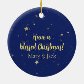 Nativiteit Zure kerst Keramisch Ornament (Achterkant)