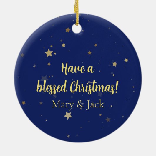 Nativiteit Zure kerst Keramisch Ornament (Achterkant)