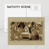 NATIVITEITSCENE BRIEFKAART (Voorkant / Achterkant)