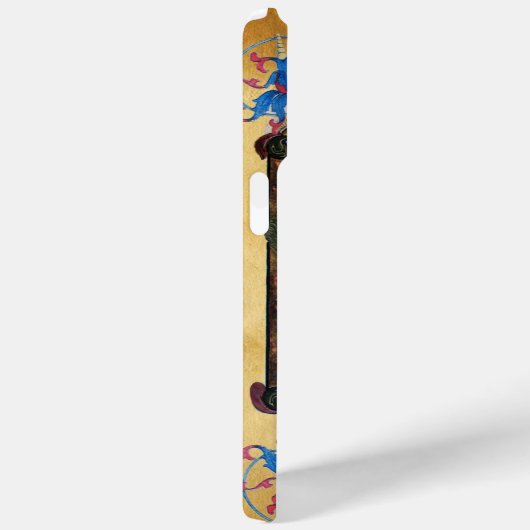 NATIVITEITSCHRISTMAS PARCHMENT BLUE GEM MONOGRAM Case-Mate iPhone CASE (Achterkant / Rechts)