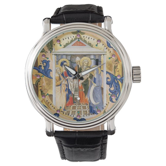 NATIVITEITSCHRISTMAS PARCHMENT HORLOGE (Voorkant)