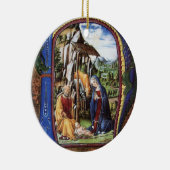 NATIVITEITSCHRISTMAS PARCHMENT MONOGRAM KERAMISCH ORNAMENT (Rechts)