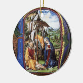NATIVITEITSCHRISTMAS PARCHMENT MONOGRAM KERAMISCH ORNAMENT (Links)