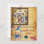 NATIVITEITSFLORAAL CHRISTMAS PARCHCHCHMENT MET BLA KAART (Voorkant)