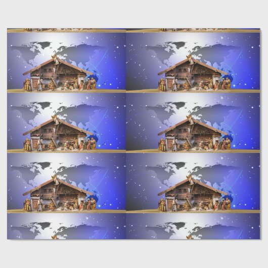 Nativiteitsglanzend opvulpapier cadeaupapier (Vlak)
