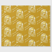 NativiteitsGlas in lood - Gold Cadeaupapier (Vlak)