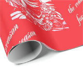 NativiteitsGlas in lood - Rood Cadeaupapier (Rol Hoek)