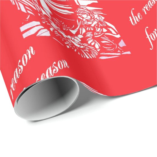 NativiteitsGlas in lood - Rood Cadeaupapier (Rol Hoek)