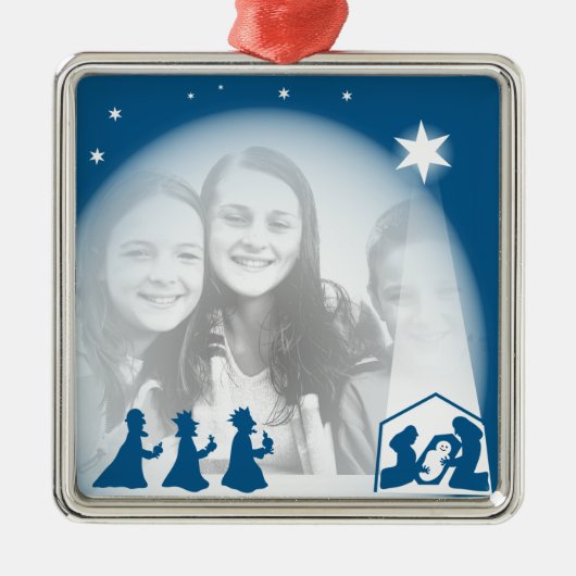 Nativiteitsgrens Metalen Ornament (Voorkant)