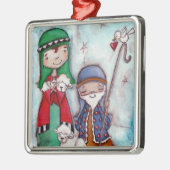 Nativiteitsherders - Premium-versiering Metalen Ornament (Links)