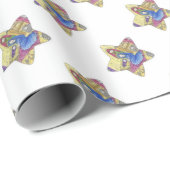 Nativiteitskerstmis: Baby Jezus, Mary in een boosh Cadeaupapier (Rol Hoek)