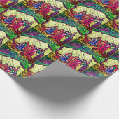 Nativiteitskerstmis: Baby Jezus, Mary in een boosh Cadeaupapier (Hoek)