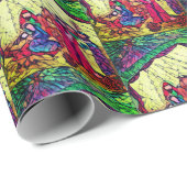 Nativiteitskerstmis: Baby Jezus, Mary in een boosh Cadeaupapier (Rol Hoek)