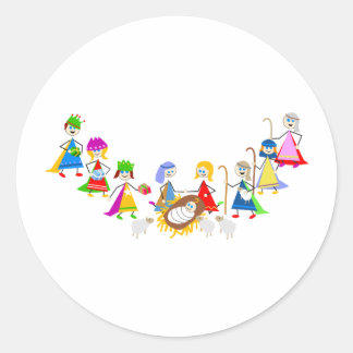 NativiteitsKinderen Ronde Sticker