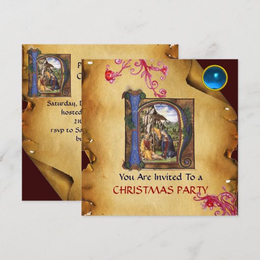 NATIVITEITSMARKT VAN DE PARCHTIGE PARTIJ KAART (Voorkant / Achterkant)