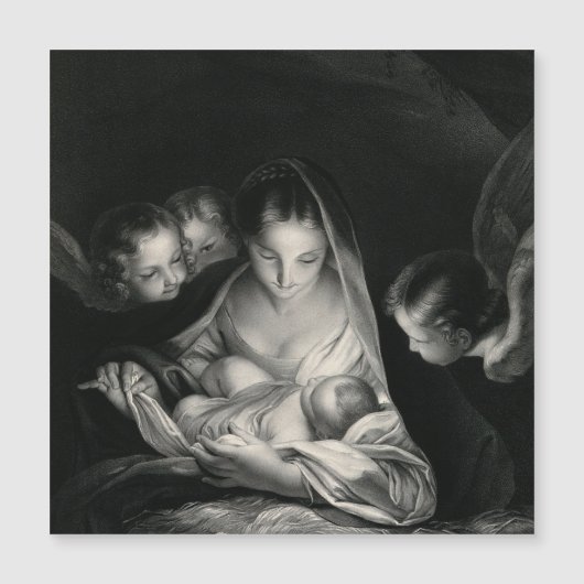 Nativiteitsmoeder Mary Angels Baby Jesus Magnetic (Voorkant)