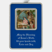  nativiteitsomlijmde versiering verzilverd omlijst ornament (Voorkant)