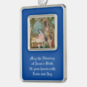  nativiteitsomlijmde versiering verzilverd omlijst ornament (Links)