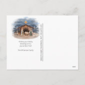 Nativiteitsoverzicht voor godkerst Christelijk Feestdagenkaart (Achterkant)