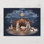 Nativiteitsoverzicht voor godkerst Christelijk Feestdagenkaart (Voorkant)