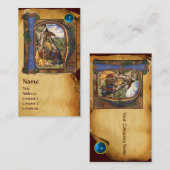 NATIVITEITSPARCHMENT Blue Sapphire Monogram Visitekaartje (Voorkant / Achterkant)