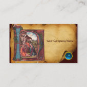 NATIVITEITSPARCHMENT Blue Sapphire Monogram Visitekaartje (Achterkant)