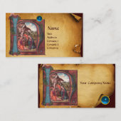 NATIVITEITSPARCHMENT Blue Sapphire Monogram Visitekaartje (Voorkant / Achterkant)