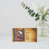 NATIVITEITSPARCHMENT Blue Sapphire Monogram Visitekaartje (Staand voorkant)