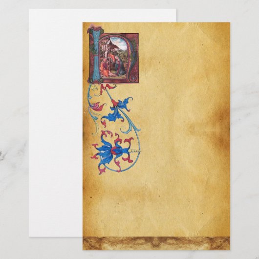 NATIVITEITSPARCHTIESMonogram Briefpapier (Voorkant / Achterkant)