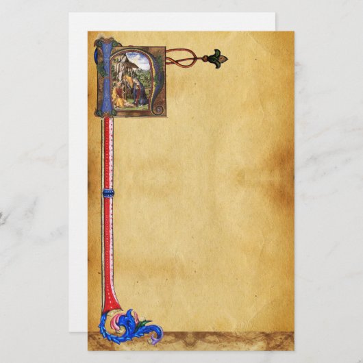 NATIVITEITSPARCHTIESMonogram Briefpapier (Voorkant / Achterkant)