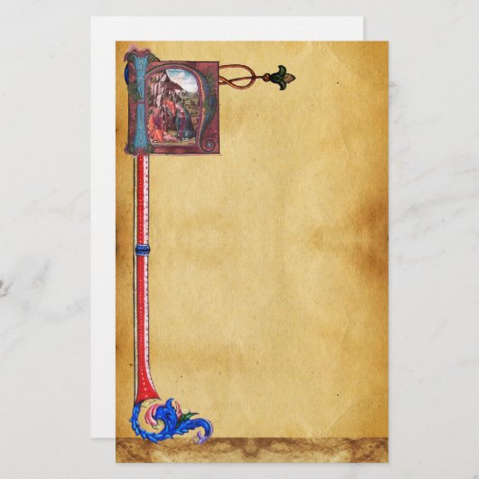 NATIVITEITSPARCHTIESMonogram Briefpapier (Voorkant / Achterkant)