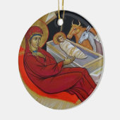 Nativiteitspictokerstversiering Keramisch Ornament (Links)