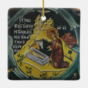 Nativiteitspictoversiering Keramisch Ornament