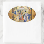 NATIVITEITSPRODUCTIE VAN CHRISTMAS OVALE STICKER (Tas)