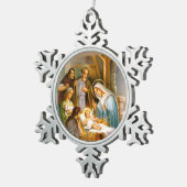 nativiteitsprogramma's tin sneeuwvlok ornament (Rechts)