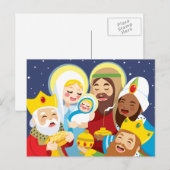 Nativiteitsscène Baby Jesus Birth Feestdagenkaart (Voorkant / Achterkant)