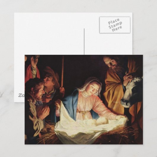 Nativiteitsscène Briefkaart (Voorkant / Achterkant)
