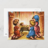  nativiteitsscène briefkaart (Voorkant / Achterkant)