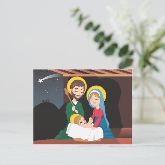 Nativiteitsscène Briefkaart (Staand voorkant)