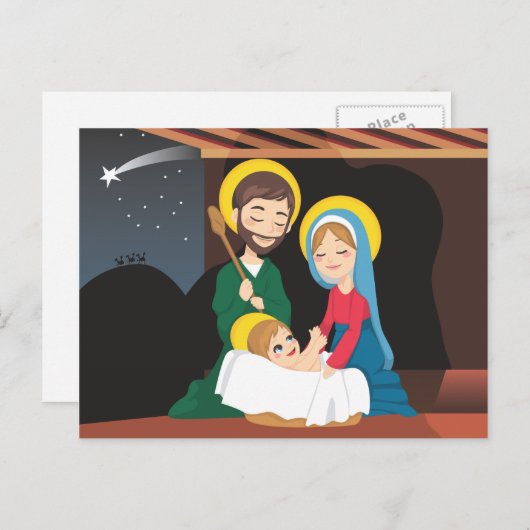 Nativiteitsscène Briefkaart (Voorkant / Achterkant)