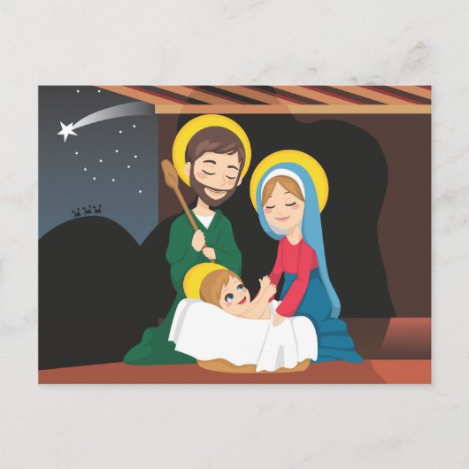 Nativiteitsscène Briefkaart (Voorkant)